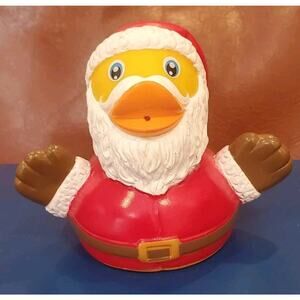 3.5 Inch Toy Smith 2013 Collectible Christmas Santa Rubber Duck Car Toy Mr Claus